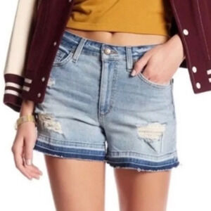 Joe’s Jeans Alston Released Hem Distressed Denim Shorts Size 26